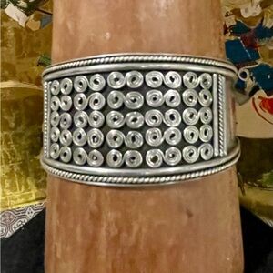 Vintage Indonesian Sterling Silver Cuff Bracelet